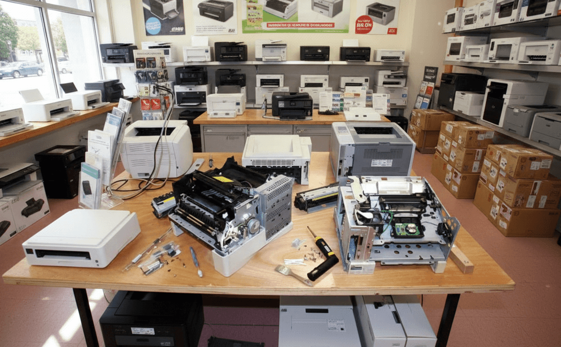 عیب‌یابی لیبل پرینتر حل مشکل پاک شدن چاپ، پارگی ریبون و گیر کردن لیبل