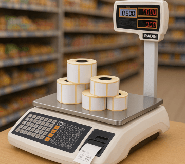 لیبل ترازو (Scale Label) راهنمای خرید رول حرارتی برای هایپرمارکت و قنادی