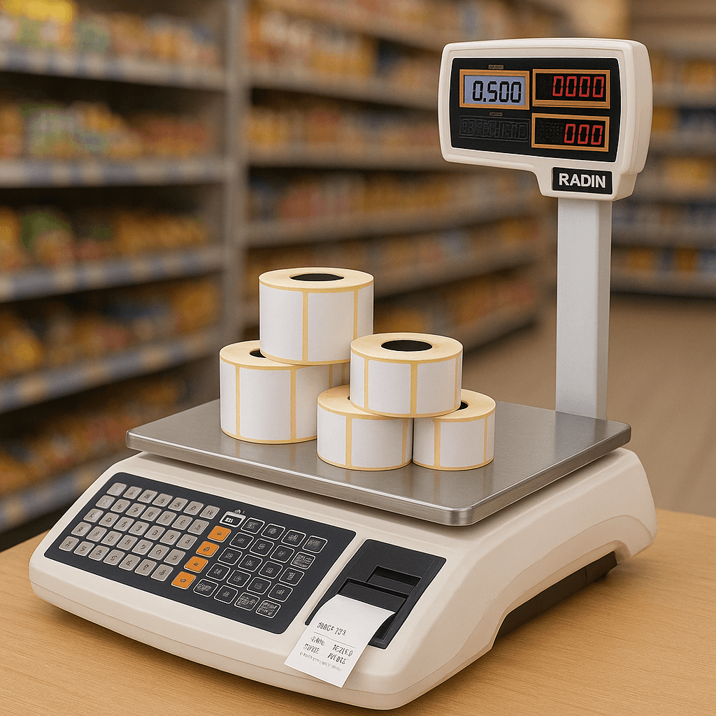 لیبل ترازو (Scale Label) راهنمای خرید رول حرارتی برای هایپرمارکت و قنادی