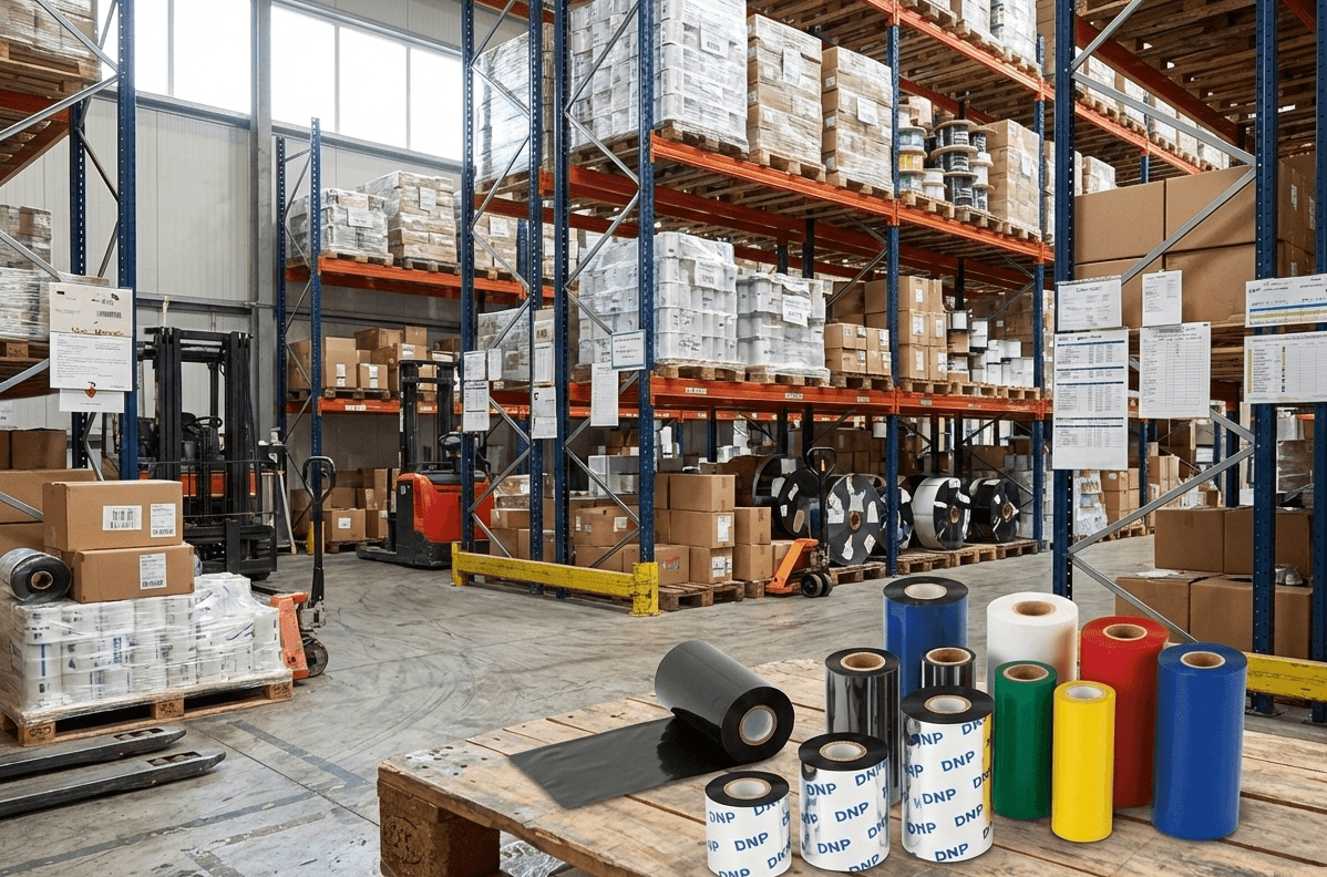 ریبون حرارتی برای دستگاه‌های چاپ لیبل صنعتی