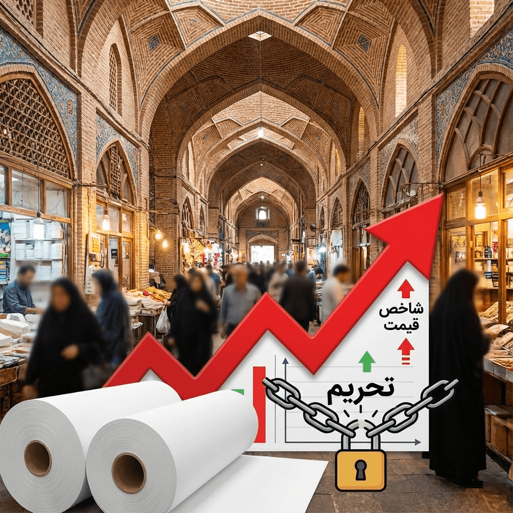 تحلیل تاثیر تحریم بر رول کاغذ و ریبون